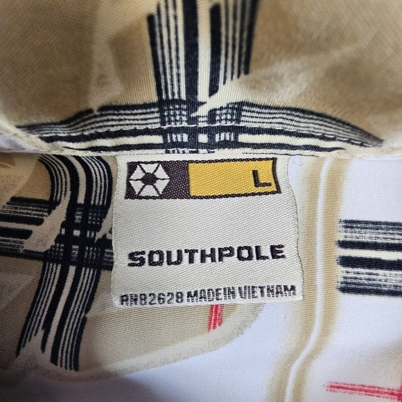 VTG Southpole Shirt Men's Large Nova Check Plaid Style Button Up Hip Hop Retro - Picture 8 of 10